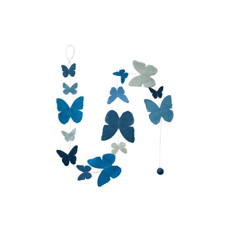 Guirlande 'Papillon' bleu Guirlande 'Papillon' bleu