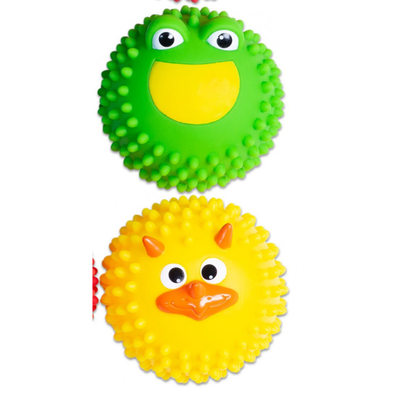 Balles sensorielles multitexturées par 2- jaune, verte