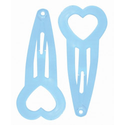 Barrettes pour cheveux- set de 6  'Pastel Hearts' 