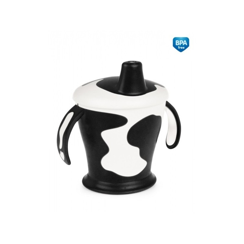 Tasse avec anses 9 mois + &#039;Little cow&#039; noir