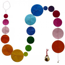 Guirlande  'disques" multicolores 