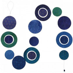 Guirlande  'Kumiko" assortiments bleu/vert 
