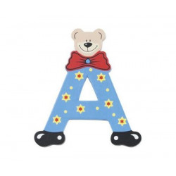 Lettre Ourson A en bois 