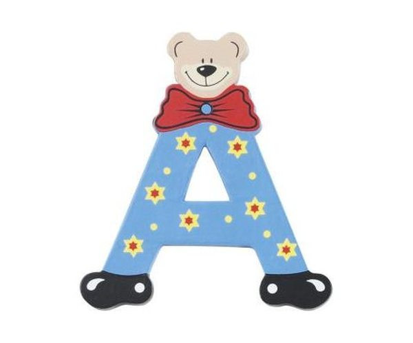 Lettre Ourson A en bois
