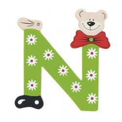 Lettre Ourson N en bois 