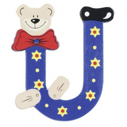 Lettre Ourson U en bois 