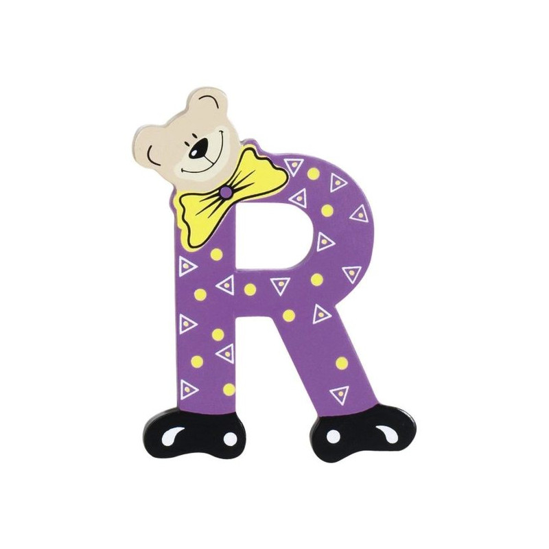 Lettre Ourson R en bois Lettre Ourson R en bois