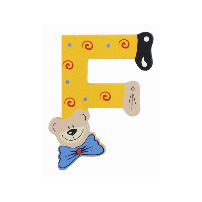 Lettre Ourson F en bois Lettre Ourson F en bois