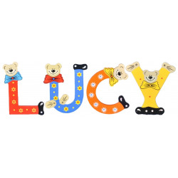 Lettre Ourson C en bois 