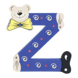 Lettre Ourson Z en bois 