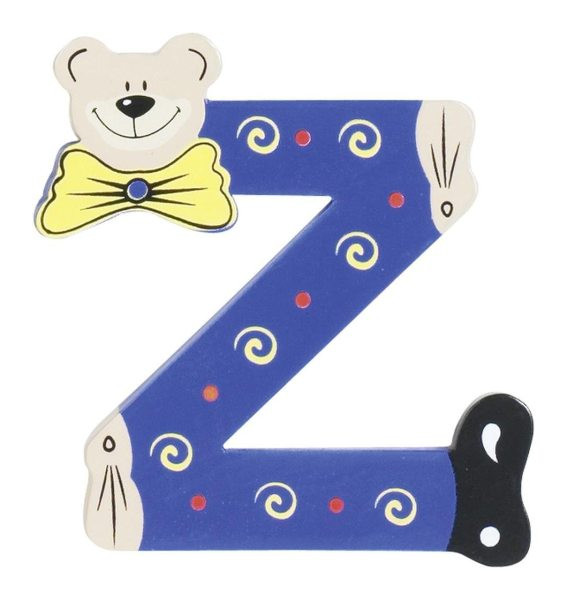 Lettre Ourson Z en bois
