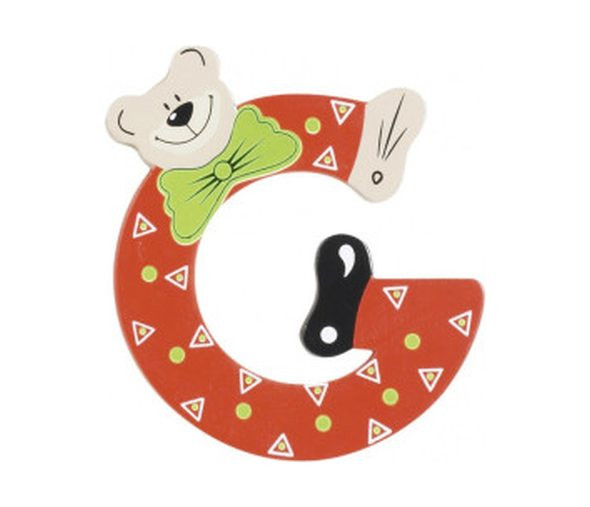 Lettre Ourson G en bois