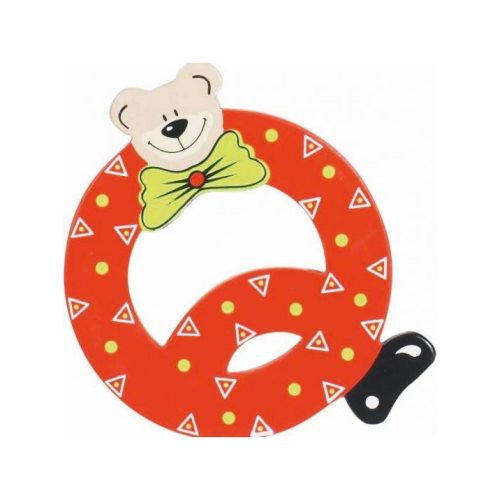 Lettre Ourson Q en bois