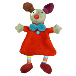 Doudou plat rouge, Gustave le clown 