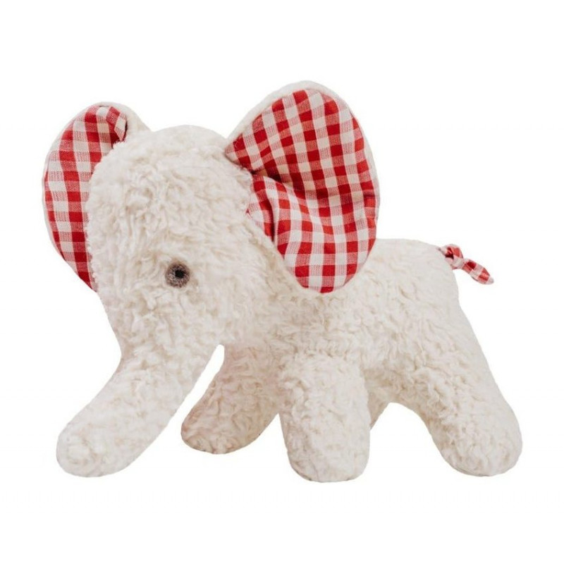 Eléphant peluche en laine vierge et coton bio Eléphant peluche en laine vierge et coton bio