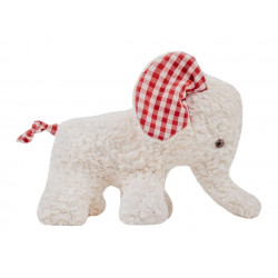 Eléphant peluche en laine vierge et coton bio 
