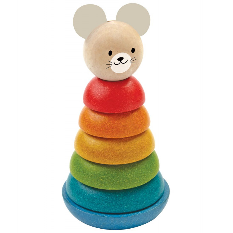 Jouet Souris empilable en bois