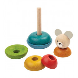 Jouet Souris empilable en bois 