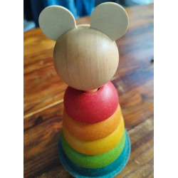 Jouet Souris empilable en bois 