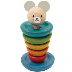 Jouet Souris empilable en bois 