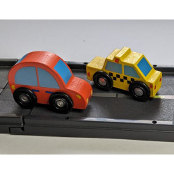 Set de 3 mini voitures en bois 