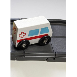Set de 3 mini voitures en bois 