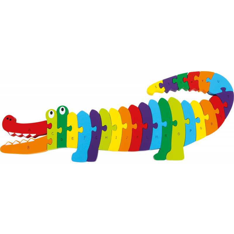Puzzle en bois Crocodile ABC Puzzle en bois Crocodile ABC