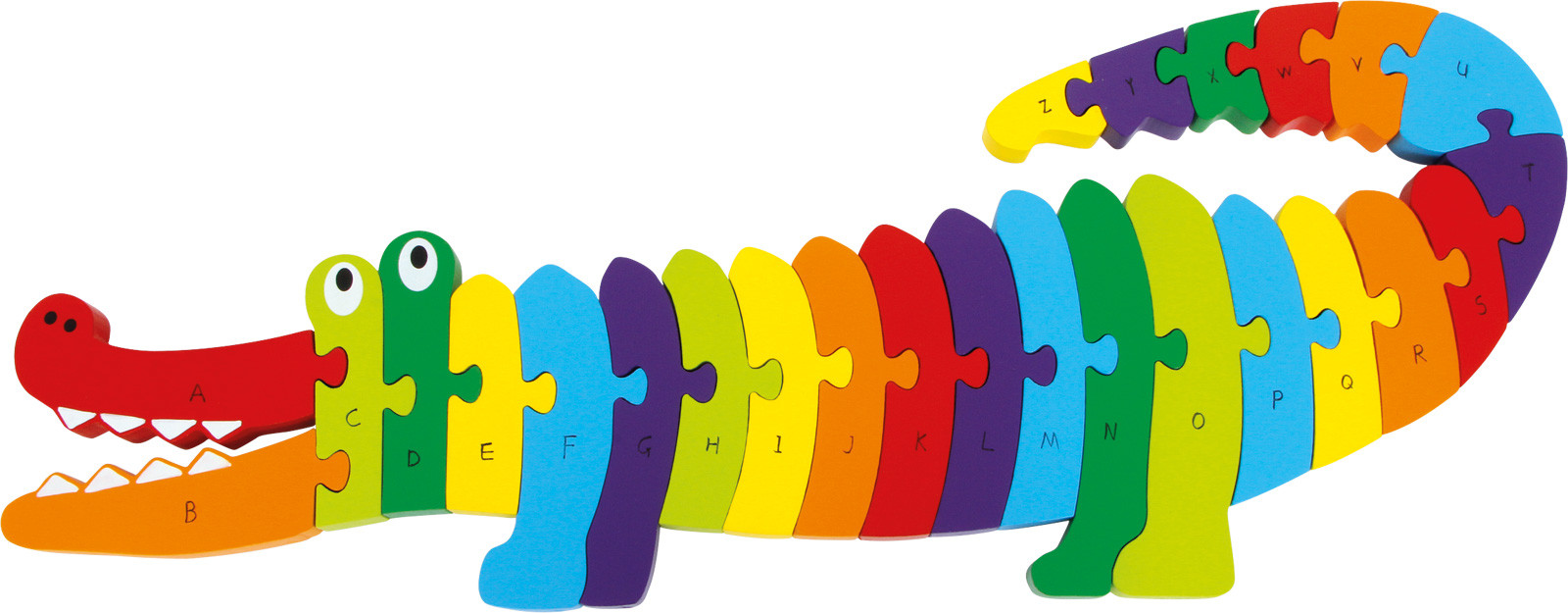 Puzzle en bois Crocodile ABC