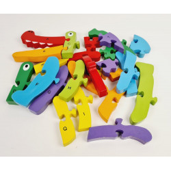 Puzzle en bois Crocodile ABC 
