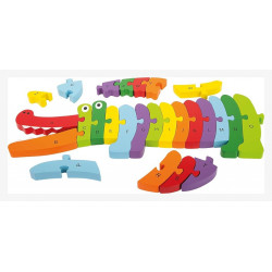 Puzzle en bois Crocodile ABC 