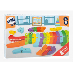 Puzzle en bois Crocodile ABC 