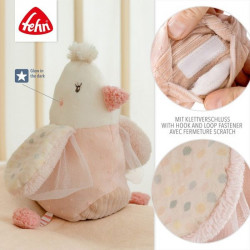 Doudou Bouillotte Oiseau Rose 