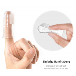Brosses à dents doigtier en silicone- 2 pièces 