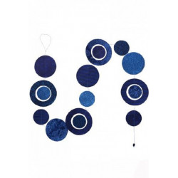 Guirlande  'Kumiko" assortiments bleu 