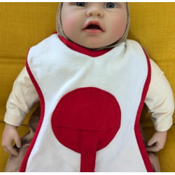 Bavoir protège épaule,doudou et attache sucette 