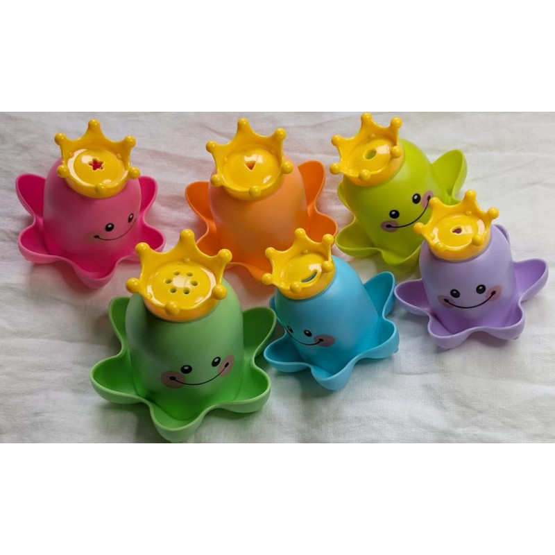 Jouet de bain Pieuvre à empiler-6 pièces