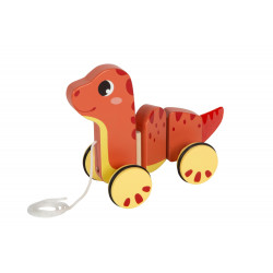 Jouet en bois à tirer Dinosaure 