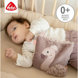 Coussin avec noyaux de cerise "Flamant rose" 