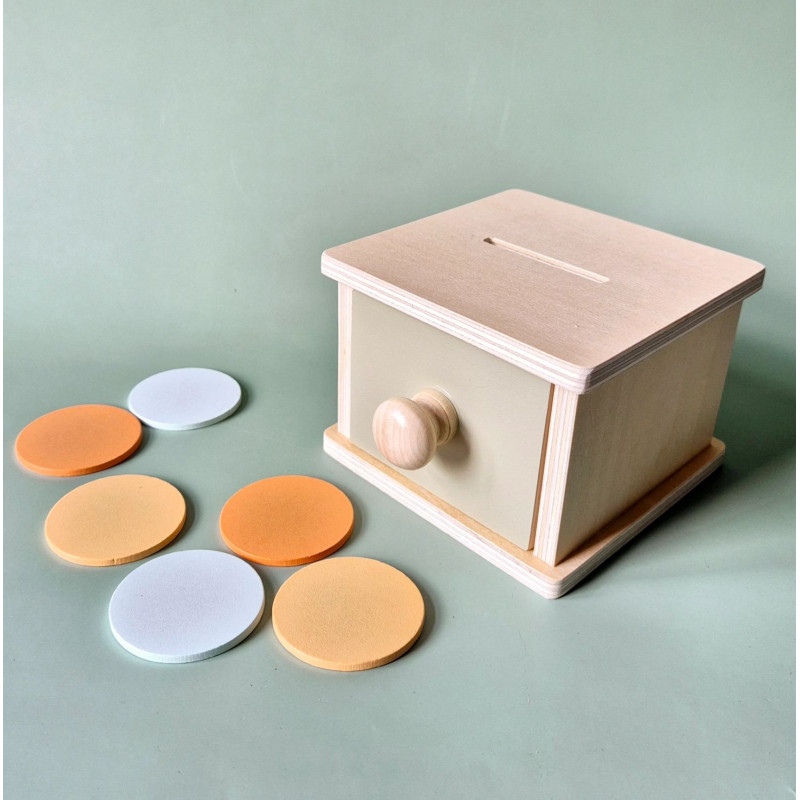 Boite d&#039;encastrement avec tiroir et jetons