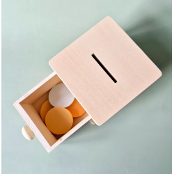 Boite d'encastrement avec tiroir et jetons 