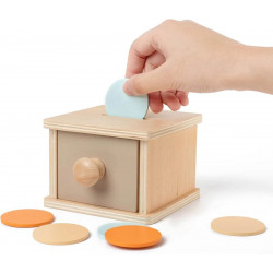 Boite d'encastrement avec tiroir et jetons 