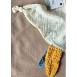 Doudou plat Oie en coton 