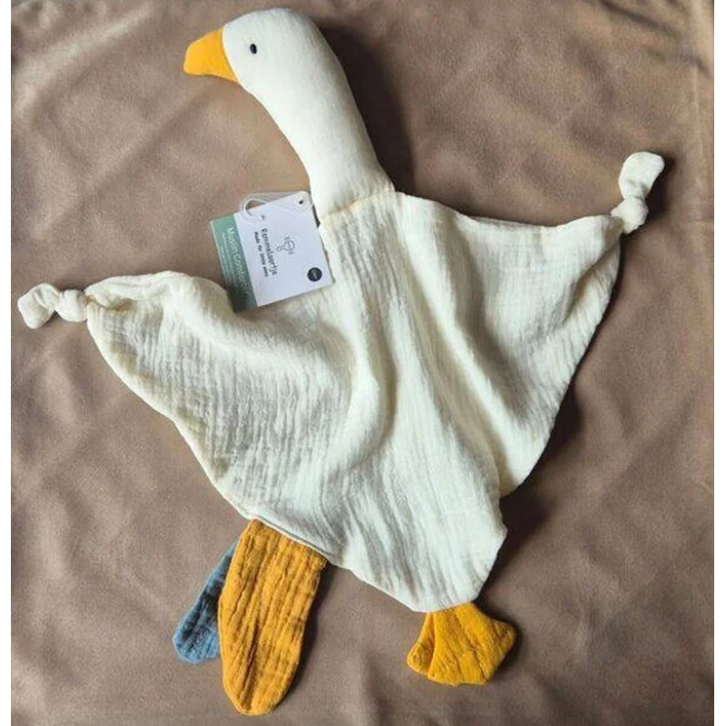 Doudou plat Oie en coton