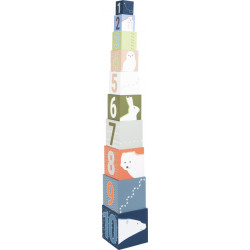 10 cubes gigognes à empiler "Arctique" 