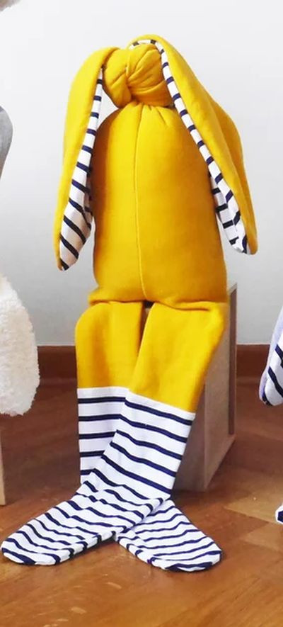 Peluche Gros Lapin jaune...