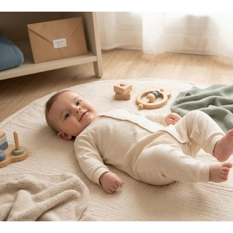 Grenouillère combinaison beige 6 mois