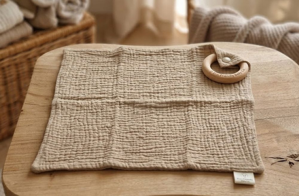 Doudou plat avec anneau en...