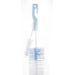 Set de 2 goupillons pour biberons bleu clair 