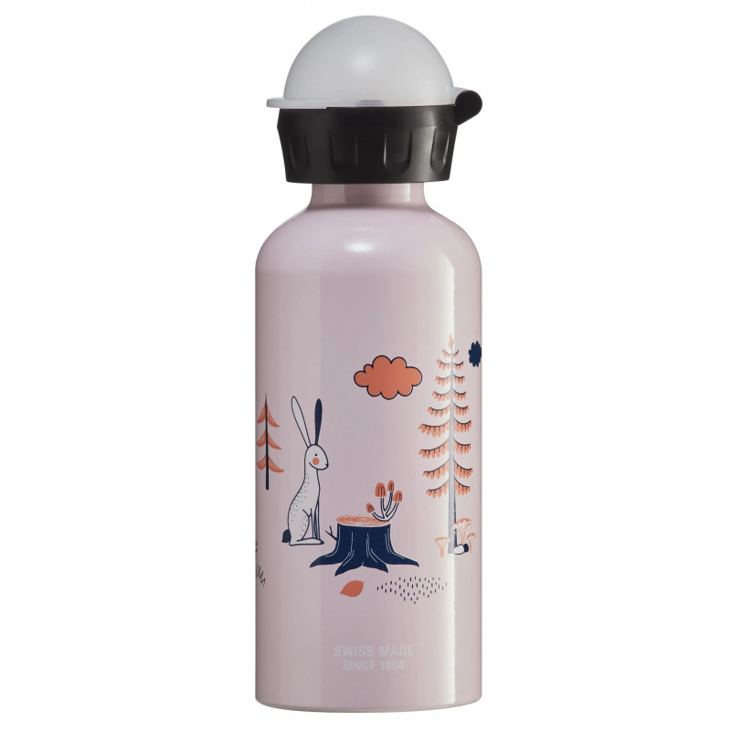 Gourde rose "Ours, Lapin" 400 ml