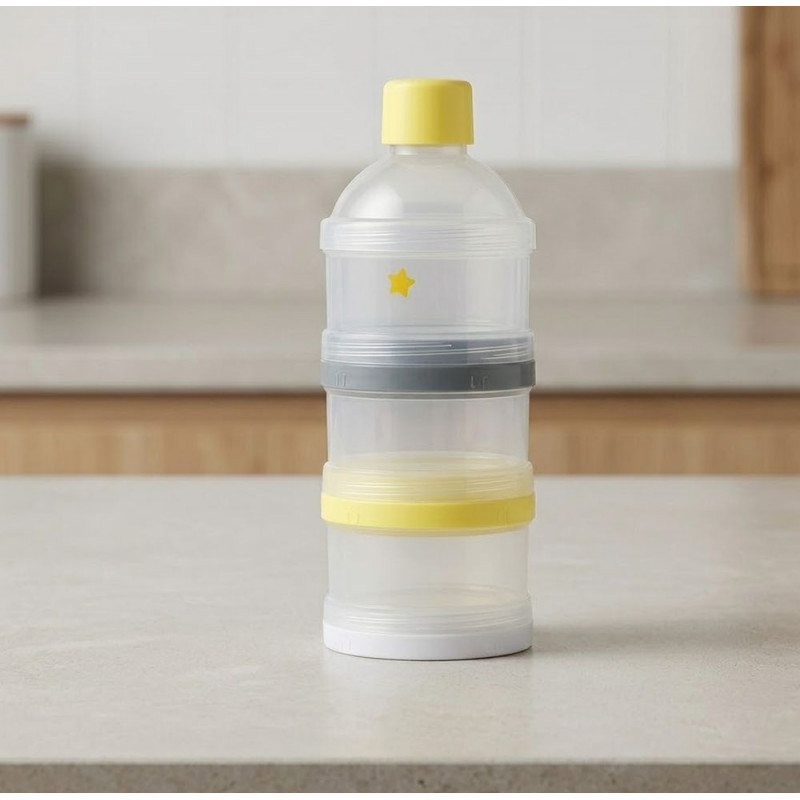 3 Boites doseuses de lait empilables